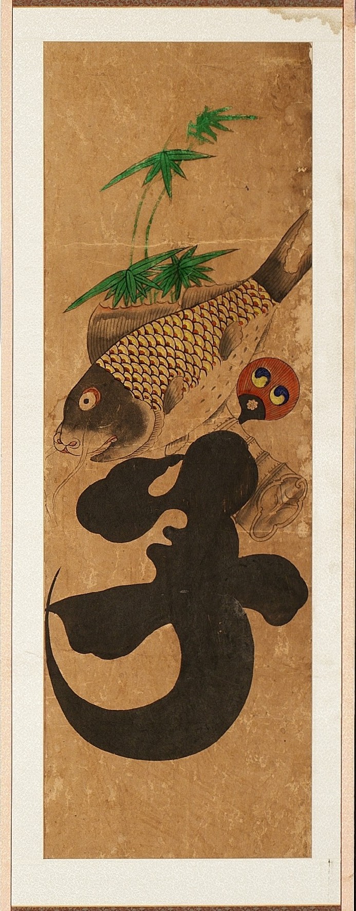 Munjado Folding Screen, Joseon Dynasty, color on paper, 97.8 × 32.3 cm, National Museum of Korea.